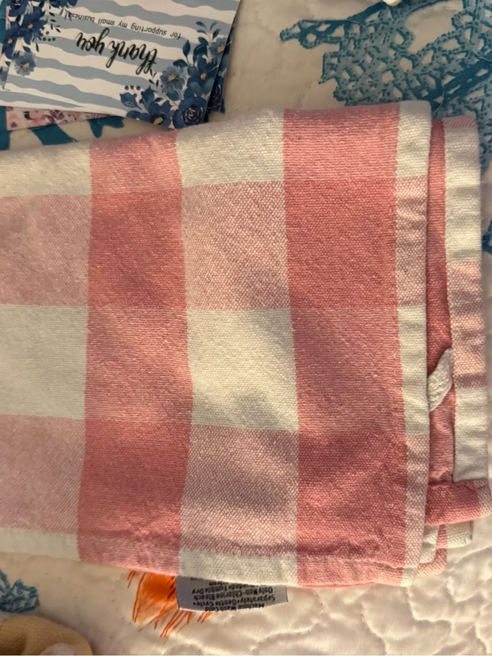 Dish Pink Gingham Bottoms - Brand Unspecified